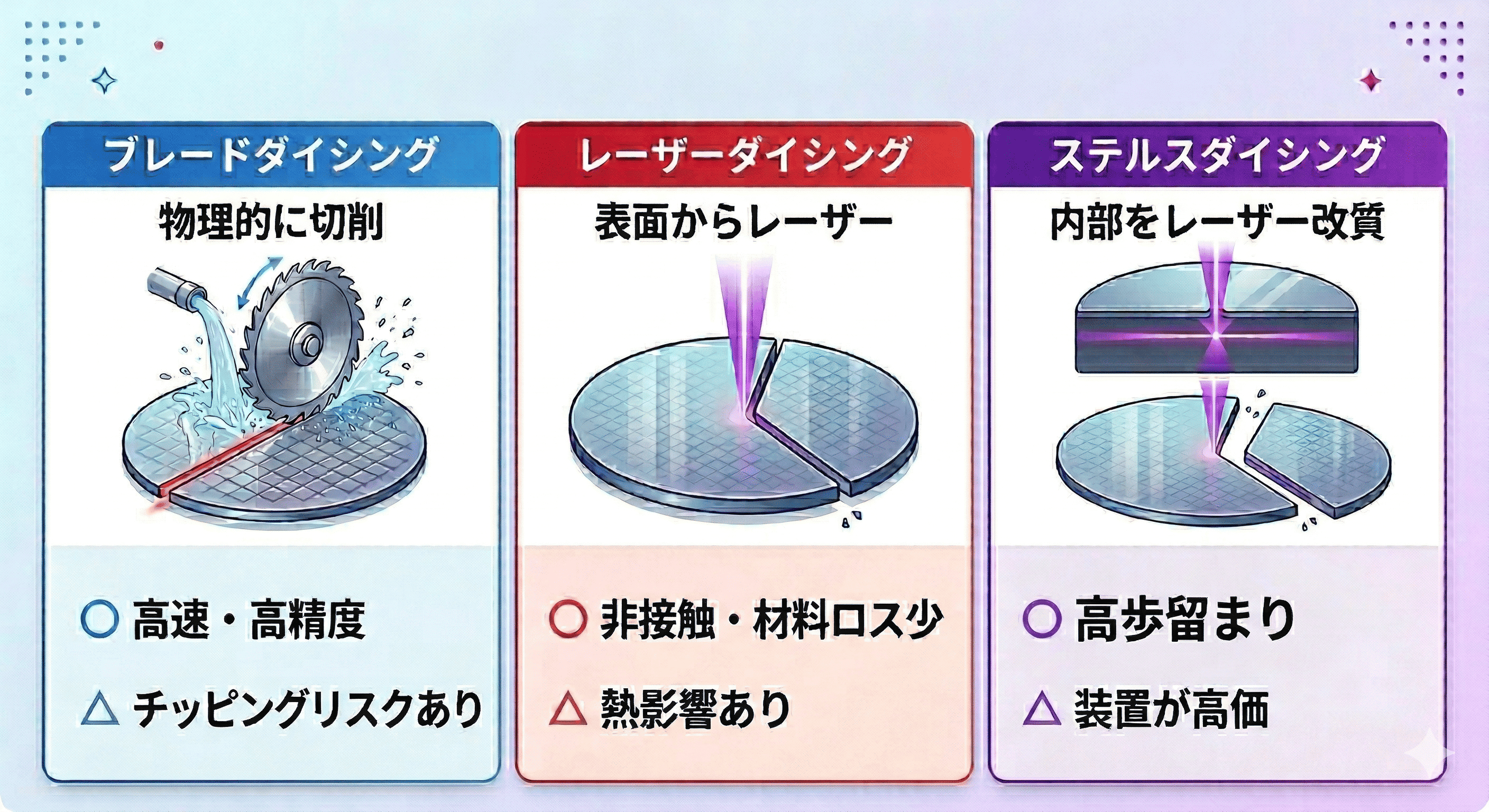 ダイシングの切断方法イメージ